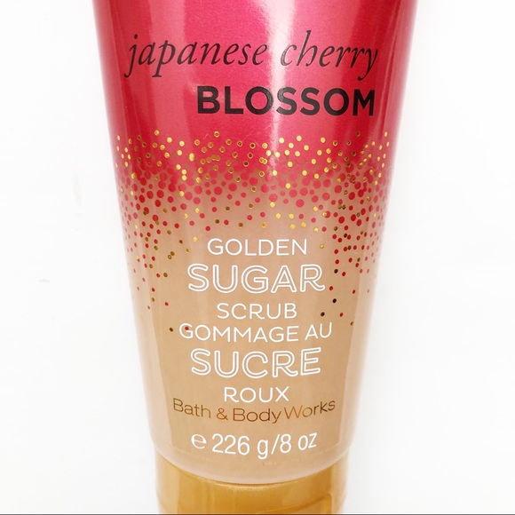Bath & Body Works Japanese Cherry Blossom Golden Sugar Scrub 8 oz NWT - Picture 3 of 6